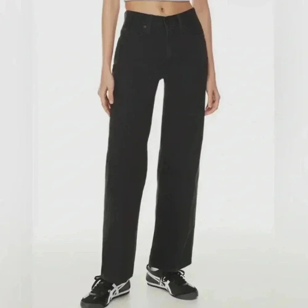 SUNDAY BEST Aritzia Women's Size 26 Black Stone Jupiter High Rise Denim Jeans